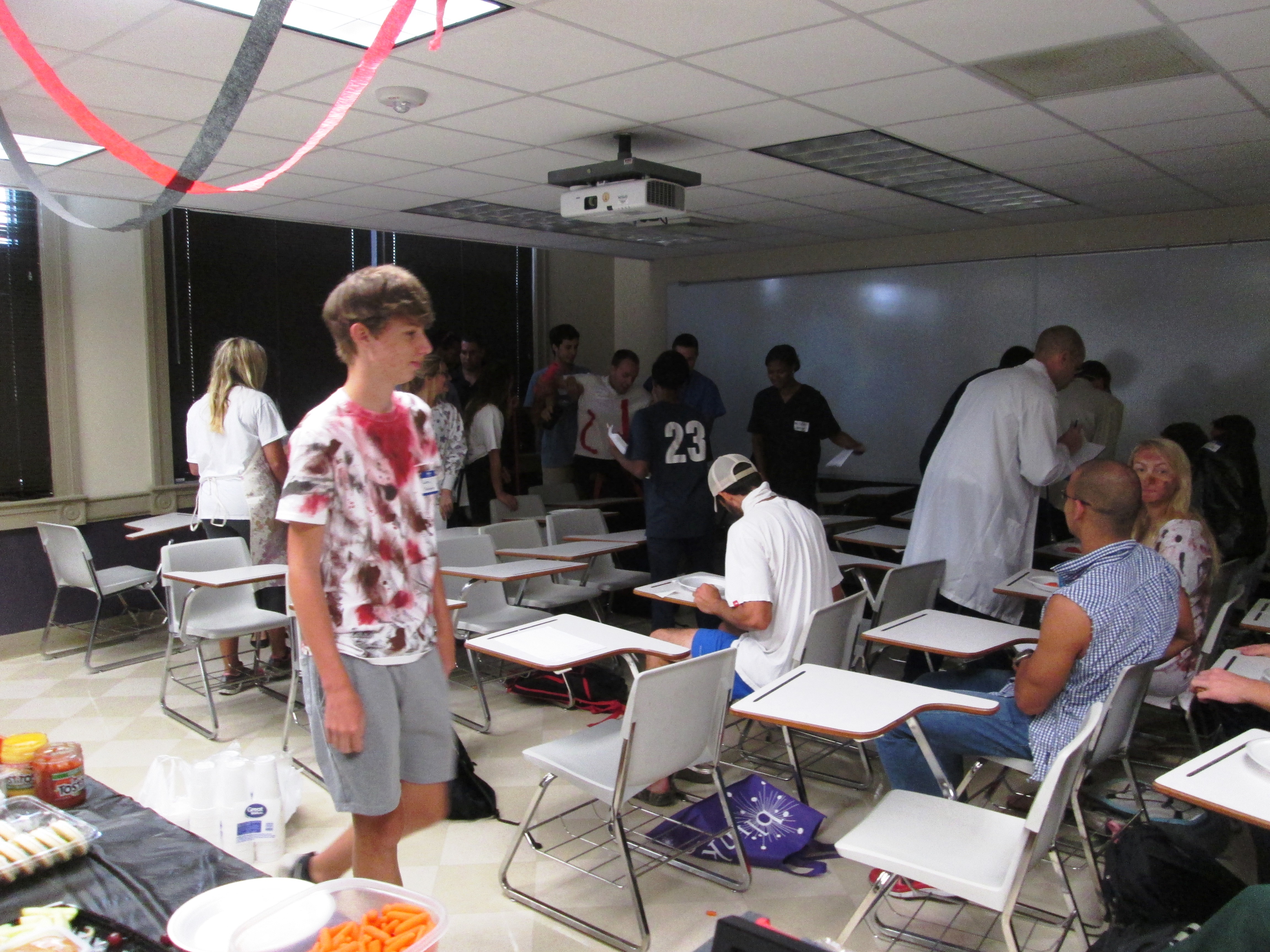 College class plays murder mystery party