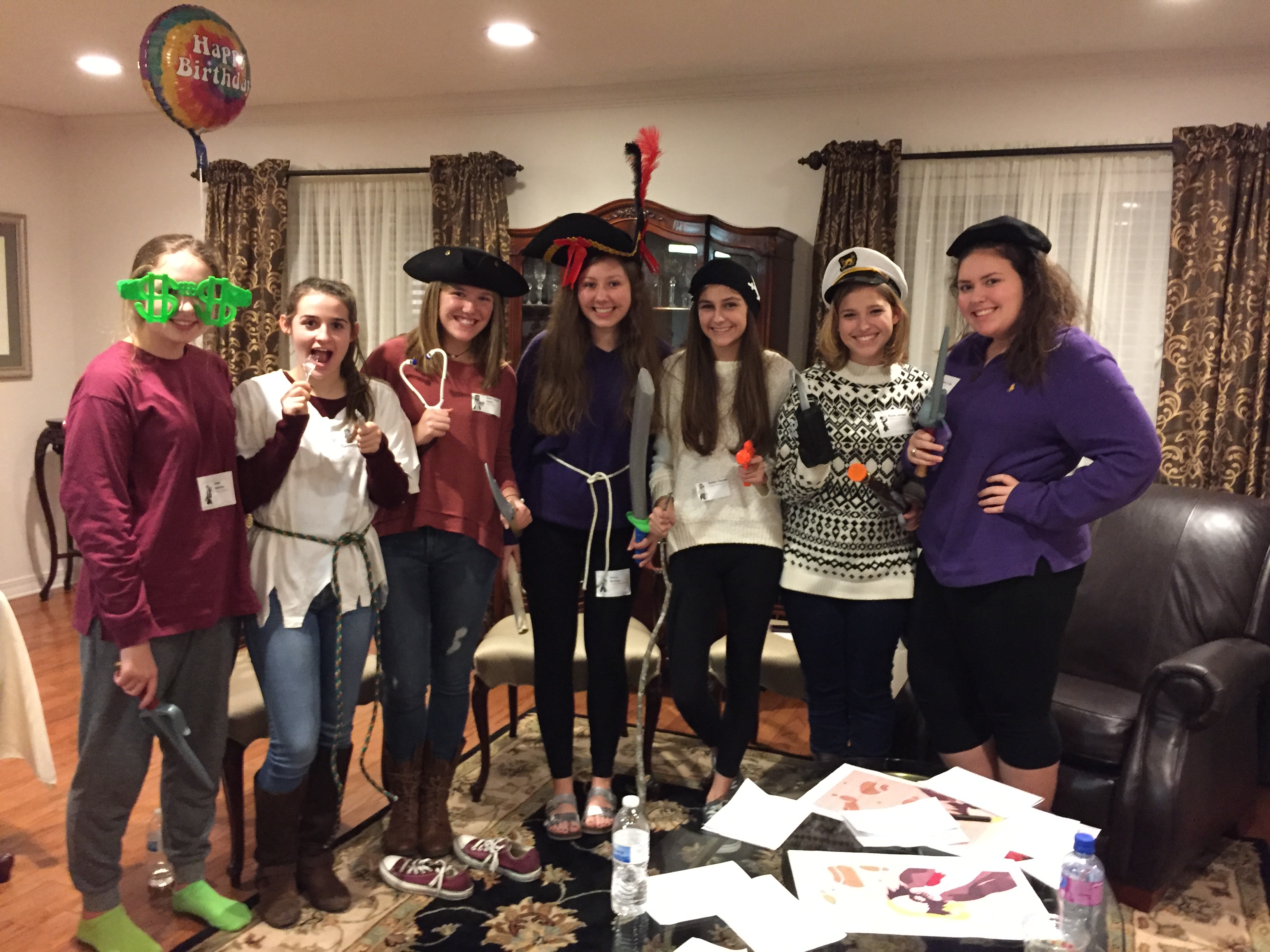 Pirate-themed murder mystery teen birthday party