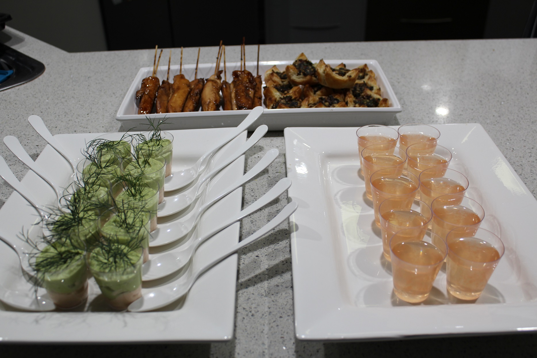 Beautiful food and table setting.