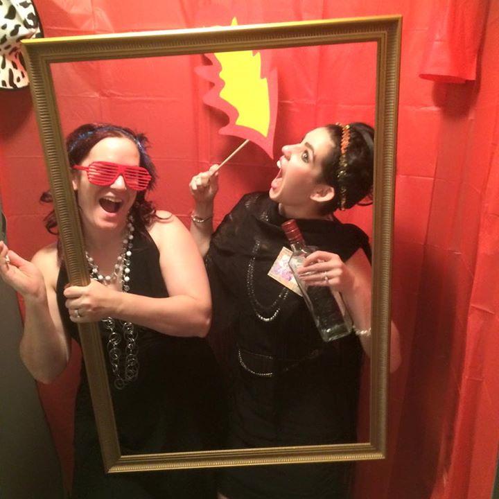 Photo booth for guests in costume