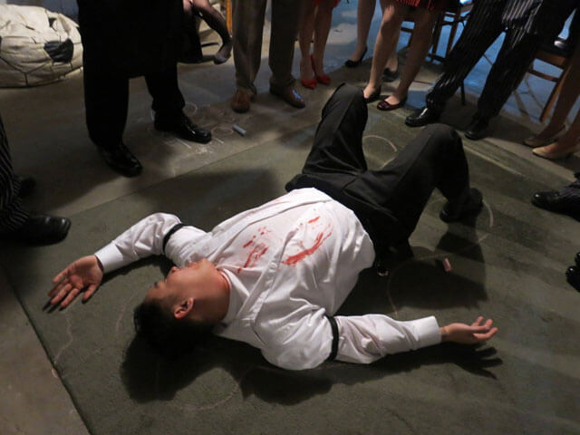 Victim of the murder mystery party The party's murder victim. How to Host a Murder Mystery Party. #murdermysteryparty www.playingwithmurder.com